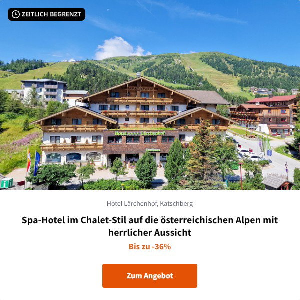 Spa-Hotel im Chalet-Stil auf die österreichischen Alpen mit herrlicher Aussicht