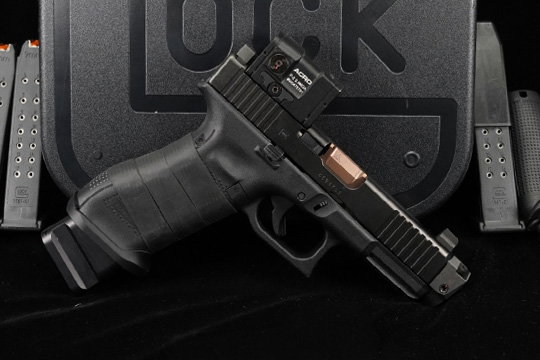 Glock 45 Gen5 G45 Gen 5 9mm +4 MAGS, Aimpoint Optic, Orig Case & Barrel