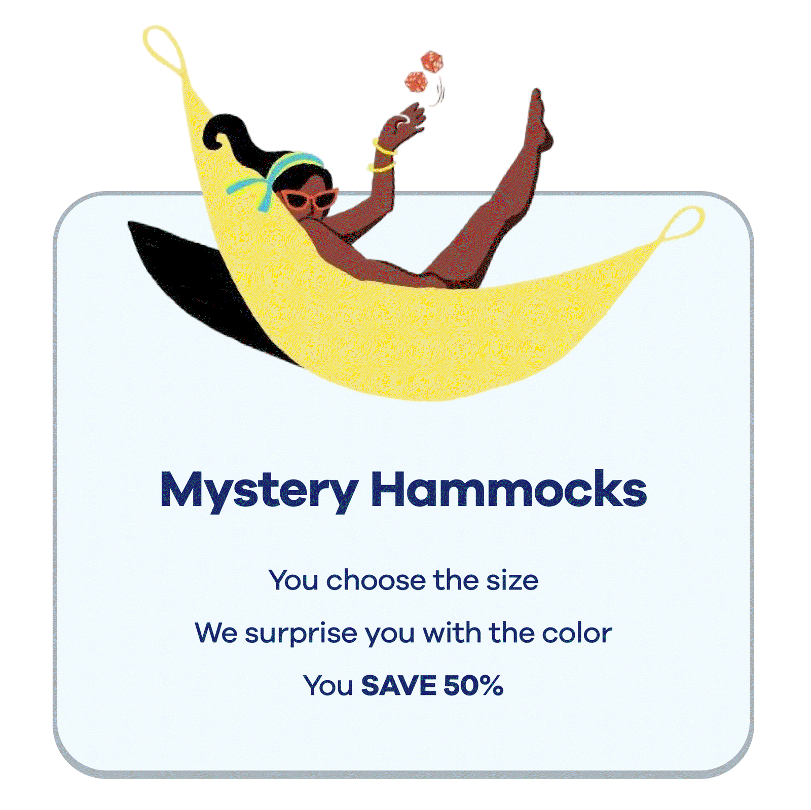 MYSTERY HAMMOCKS You choose the size We surprise you with the color You SAVE 50%  OUTLET VISTAS™ Score a lightly pre-loved, fully functional VISTA™ Stand for 50% off.