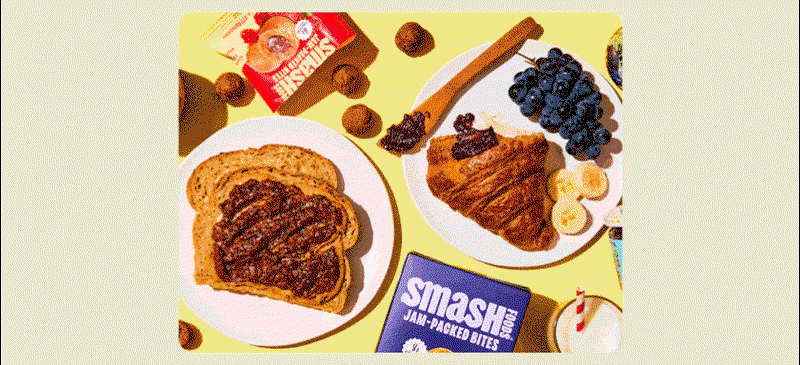 Smash Foods Sunflower Butter & Strawberry Jammy Protein Bites