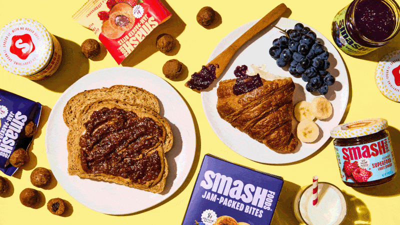 Smash Foods Sunflower Butter & Strawberry Jammy Protein Bites