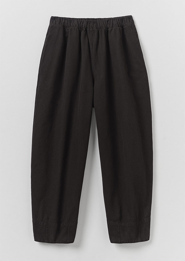 Sculpted Leg Brushed Cotton Canvas Trousers