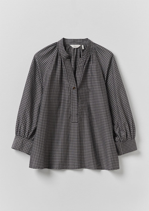 Catrin Cotton Silk Check Shirt