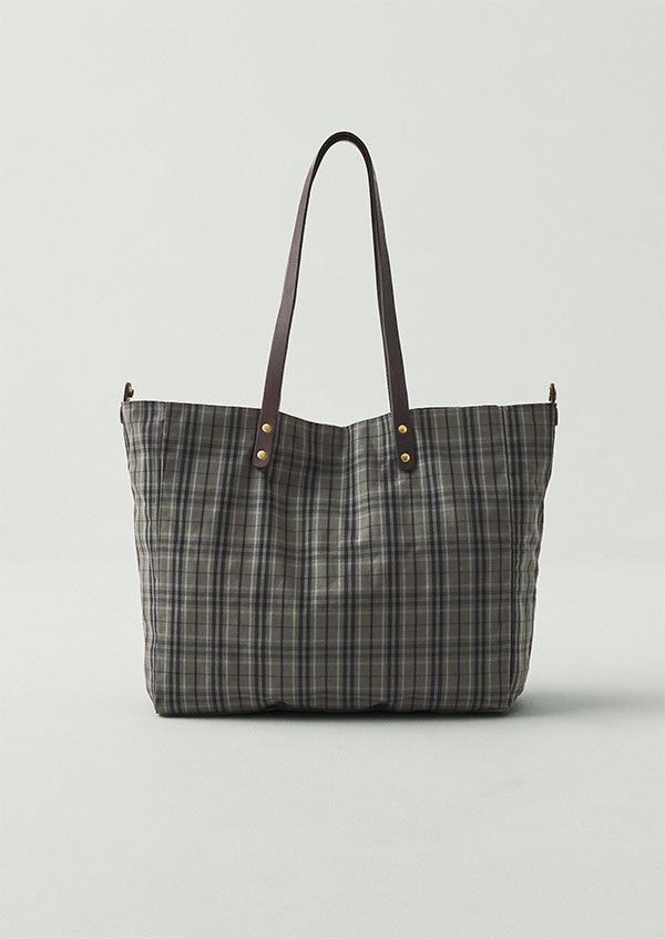 Kate Sheridan Waxed Cotton Check Tote