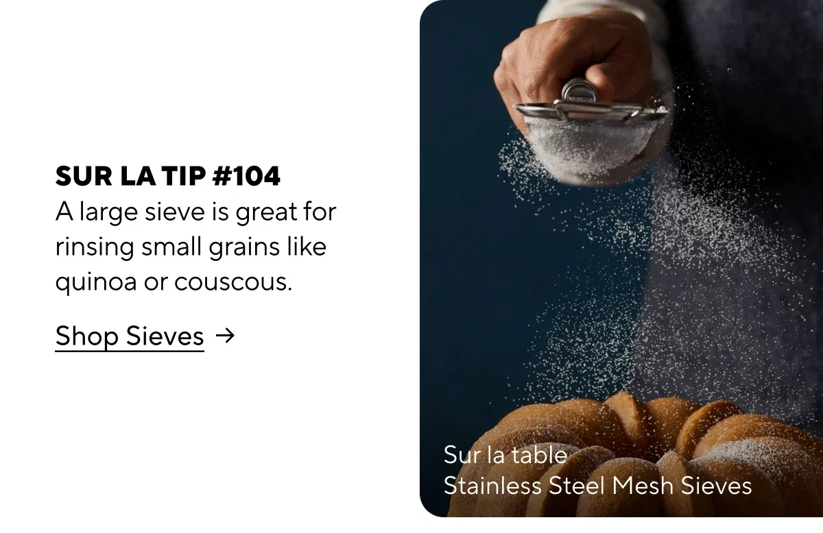 Sur la table Stainless Steel Mesh Sieves