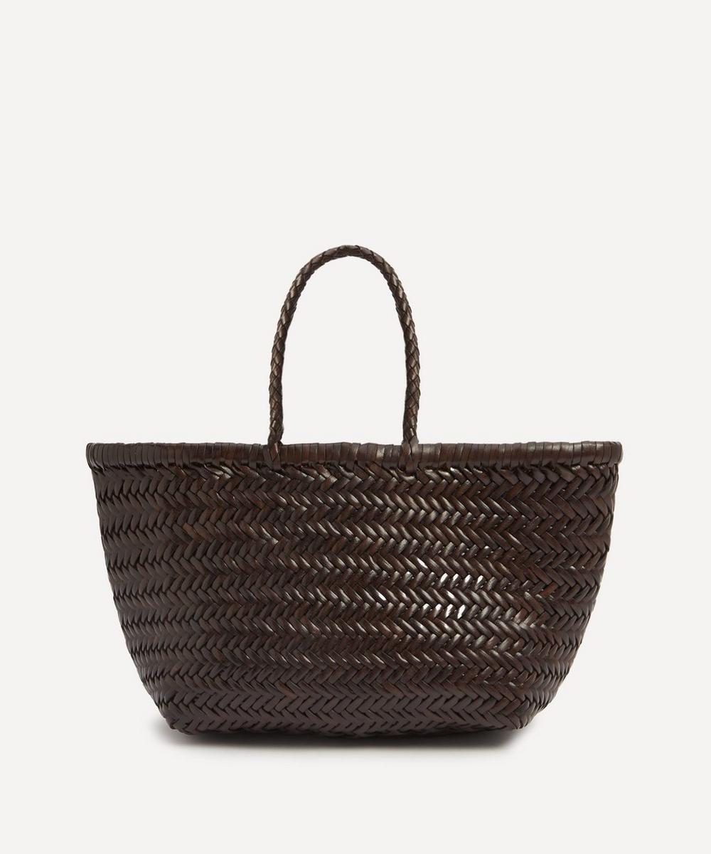 Dragon Diffusion Bamboo Triple Jump Small Woven Leather Tote Bag