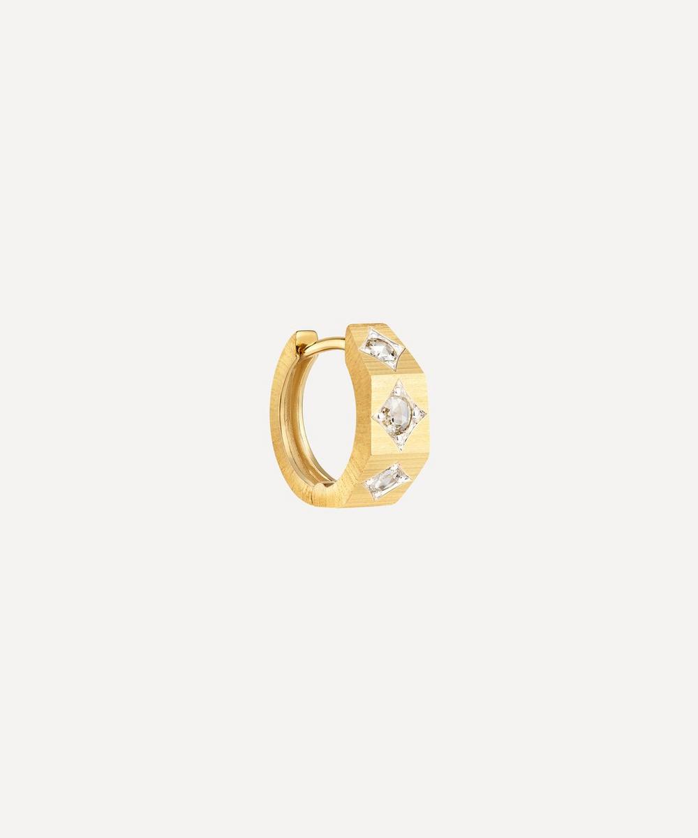 Marie Lichtenberg 18ct Gold Small Ecrou Hoop Earring