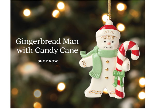 Gingerbread Man with Candy Cane  SHOP NOW