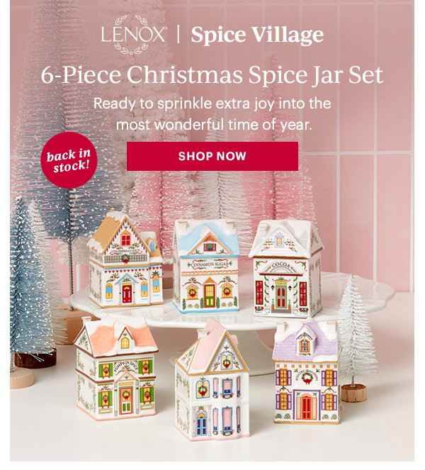 LENOX | Spice Village  6-Piece Christmas Spice Jar Set  Ready to sprinkle extra joy into the most wonderful time of year.  [SHOP NOW]  back in stock!