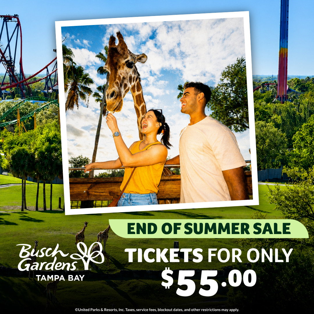 Busch Gardens Day Ticket. End of Summer Sale: Tickets For Only $55.00