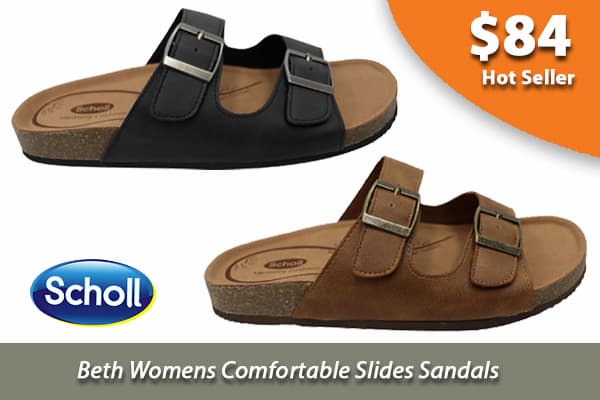 Scholl Orthaheel Beth Womens Comfortable Slides Sandals