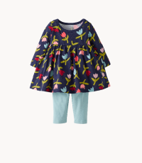 Baby Long Sleeve Pocket Dress & Leggings Set