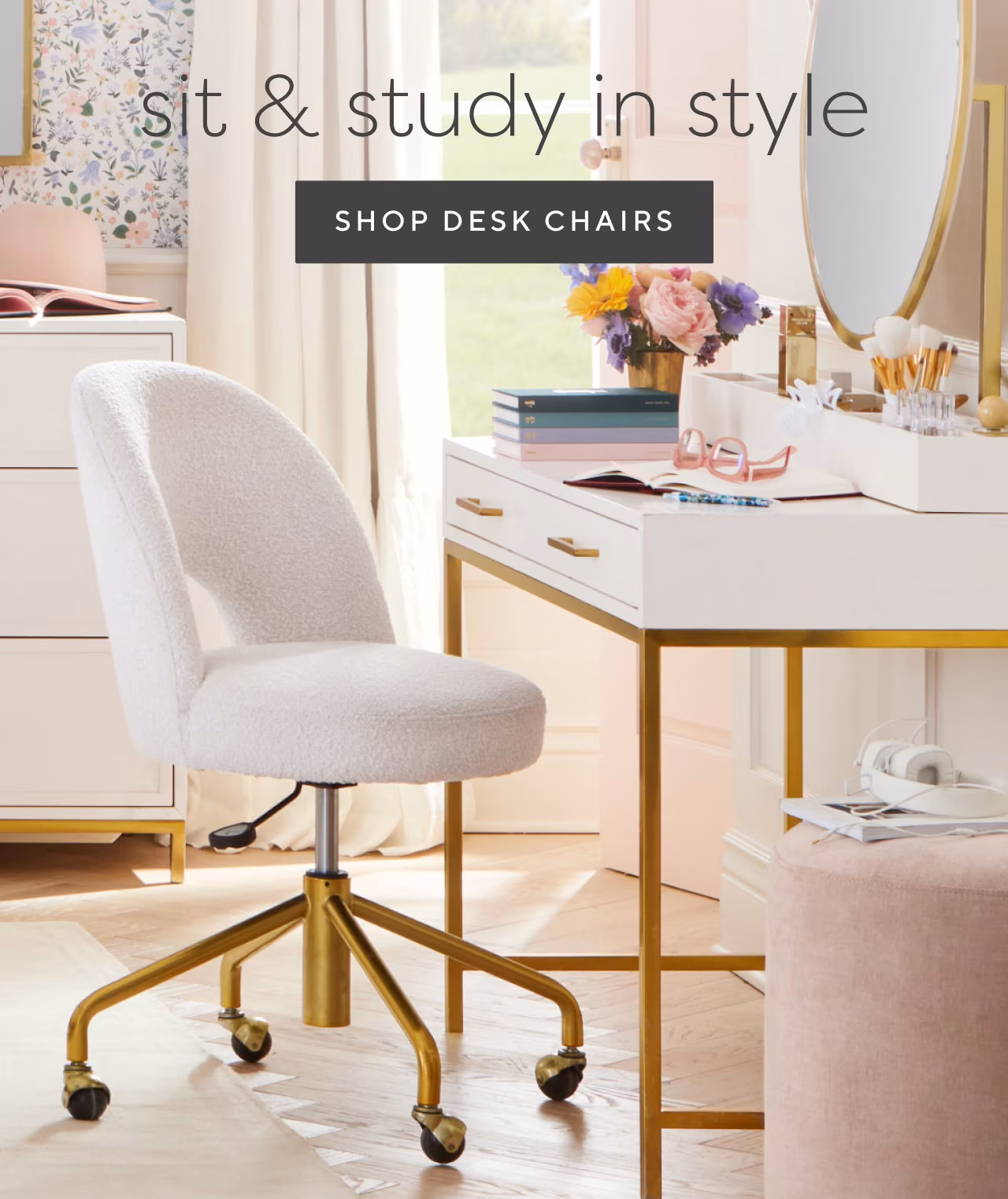Sit and study in style. Shop desk chairs