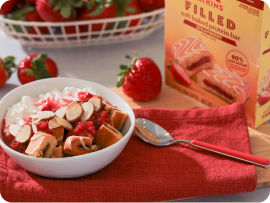 Low Carb Strawberry Cottage Cheese Breakfast Bowl