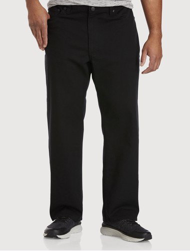 Black Relaxed-Fit Stretch Jeans
