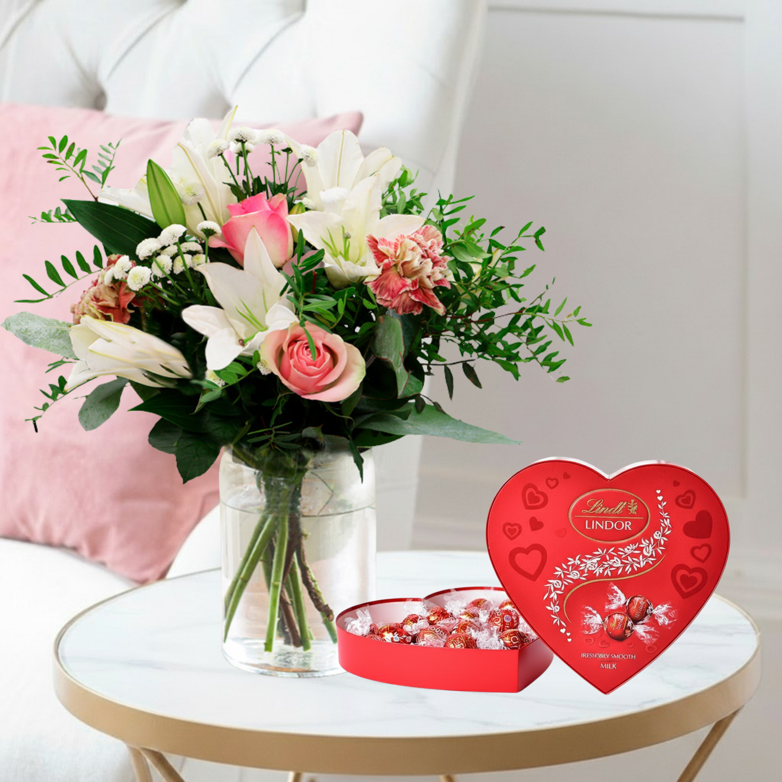 Image of Pink Purity & Heart Lindors Chocolates