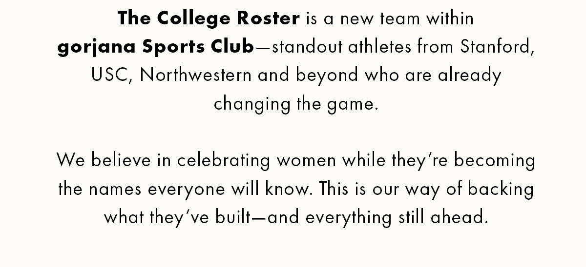 Our New Atheletes