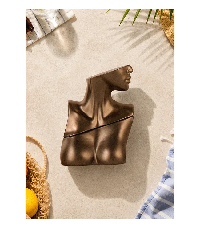 Collage of fragrance bottles styled with summer beach essentials