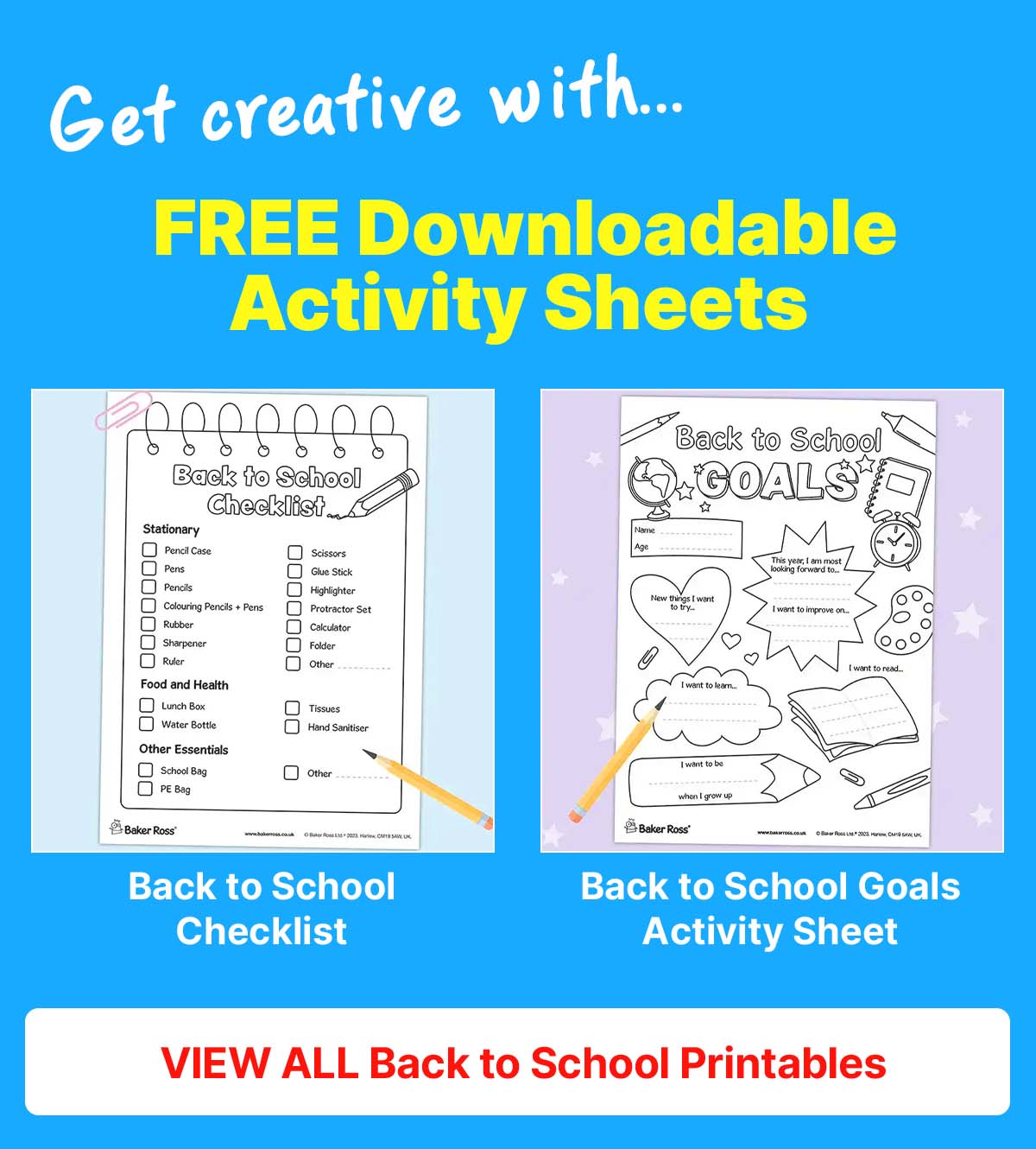Back To School Printables