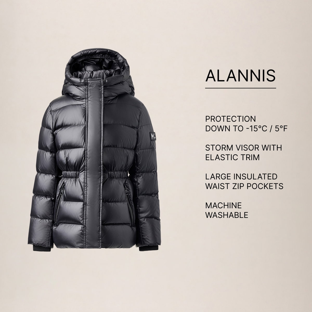 ALANNIS Lustrous Medium down parka with hood for kids (8-14 years)