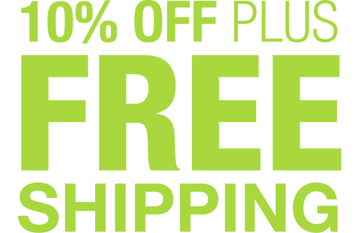 10% off plus free SHIPPING