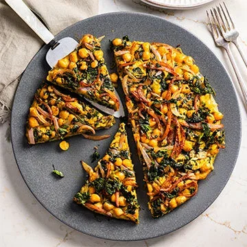 Chickpea and Spinach Frittata with Cumin and Paprika