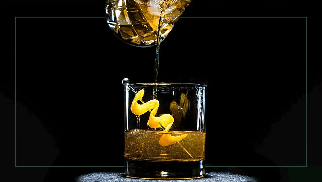Pouring a cocktail
