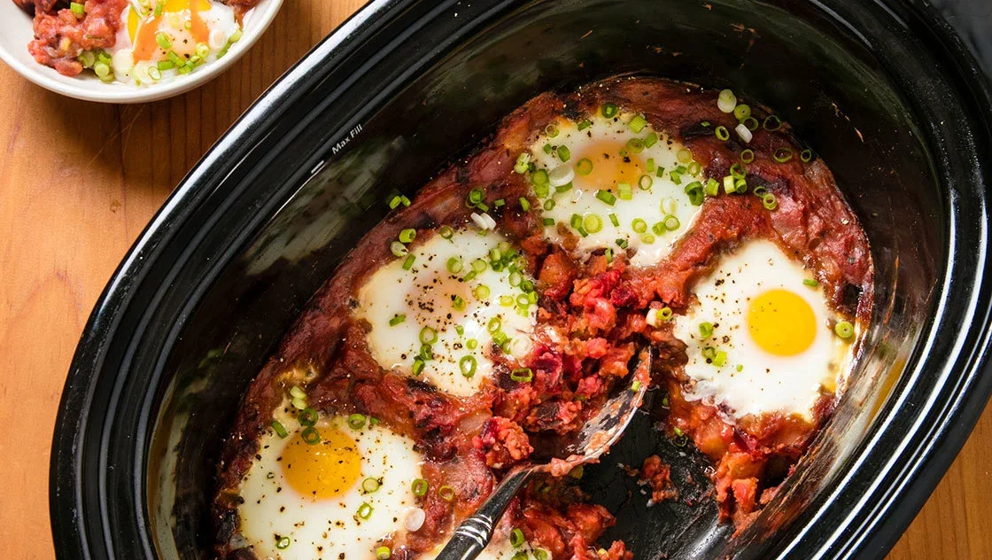 Red Flannel Hash in a Slow Cooker