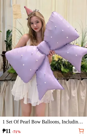 1 Set Of Pearl Bow Balloons...