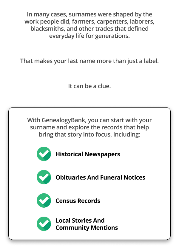That makes your last name more than just a label. It can be a clue.