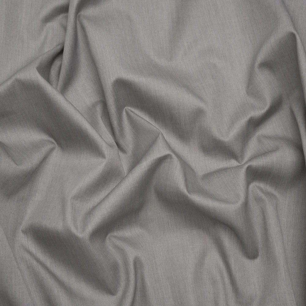 Image of Cotton Twill Chambray Shirting - Gray - Deadstock