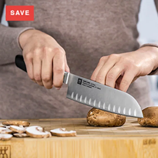 Zwilling All Star Santoku Knife with Fluted Edge, 18cm
