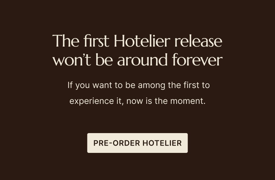 Pre-order Hotelier