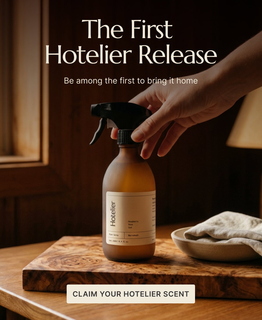 The First Hotelier Release. Be among the first to bring it home. Claim Your Hotelier Scent.