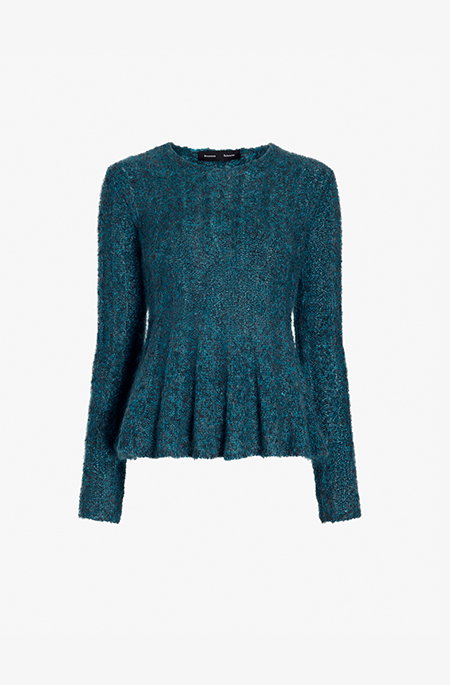 Joelle Top in Looped Mohair in Blue Multi