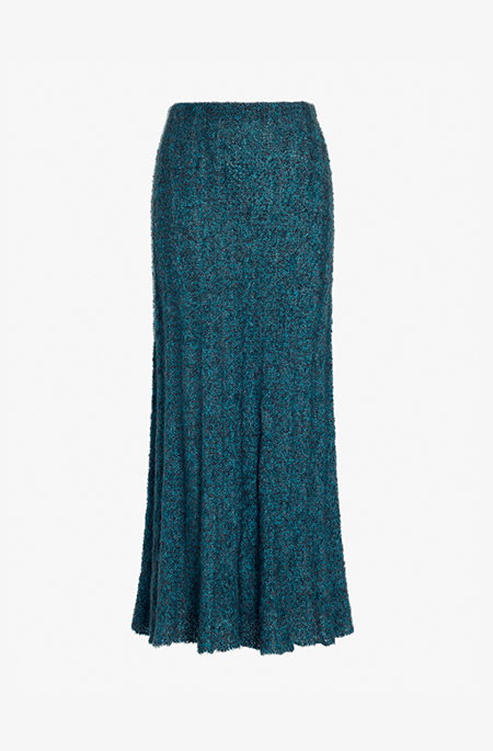 Joelle Skirt in Looped Mohair in Blue Multi