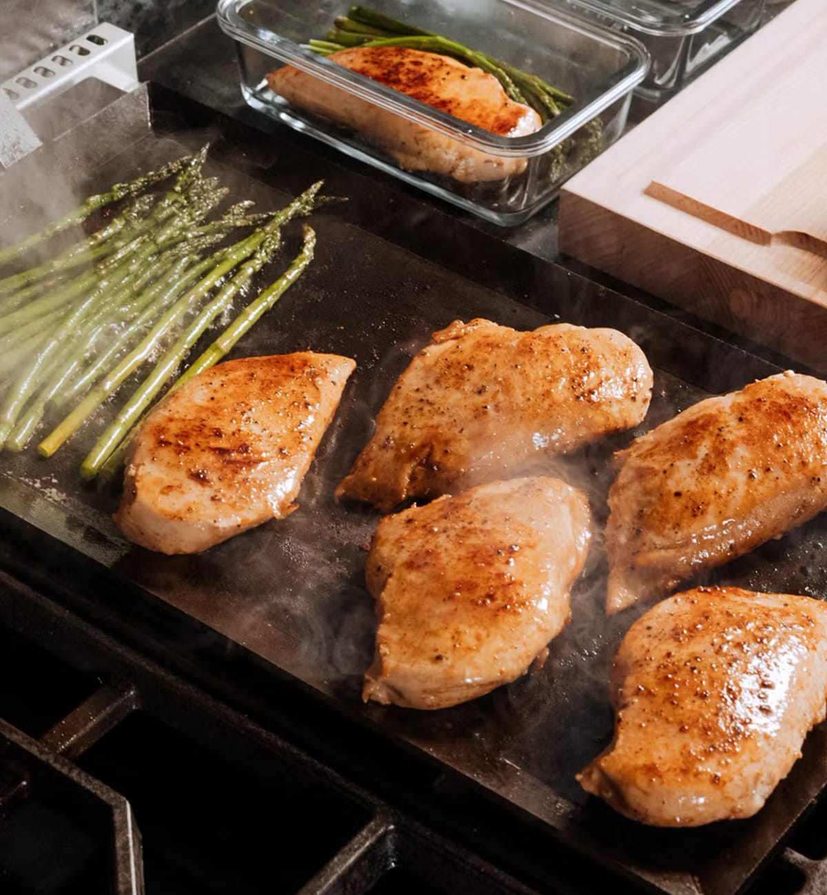Image of chicken on the Made In Carbon Steel Griddle