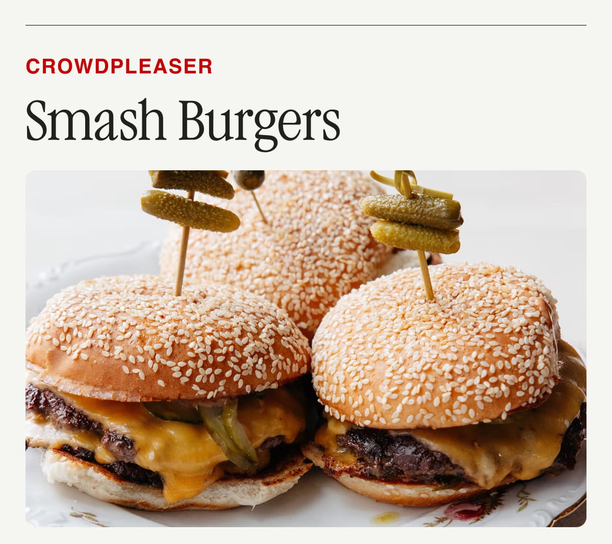 CROWDPLEASER. Smash Burgers