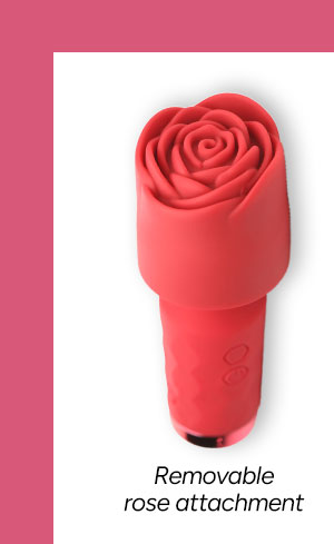 Hott Love Petal Pleaser Vibrating Wand with Rose Attachment
