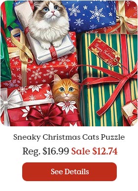 Sneaky Christmas Cats Jigsaw Puzzle