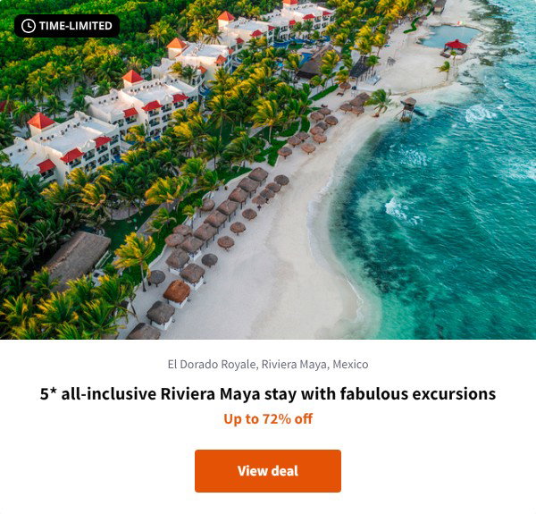 5* all-inclusive Riviera Maya stay with fabulous excursions