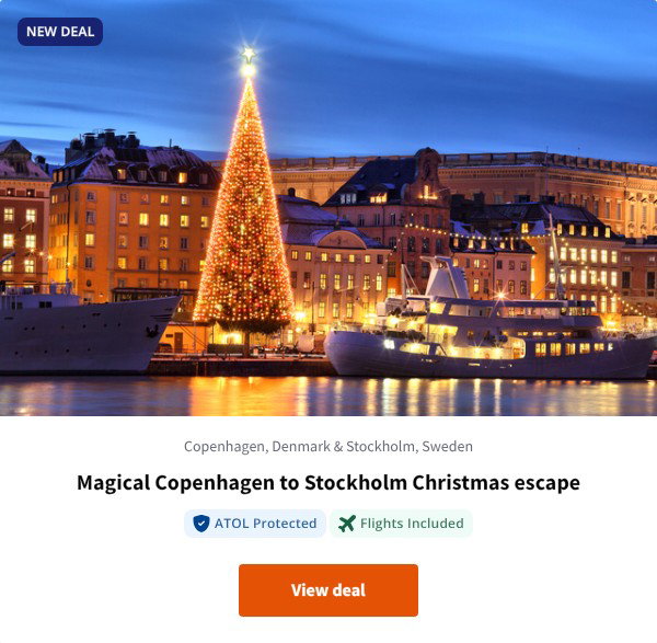 Magical Copenhagen to Stockholm Christmas escape