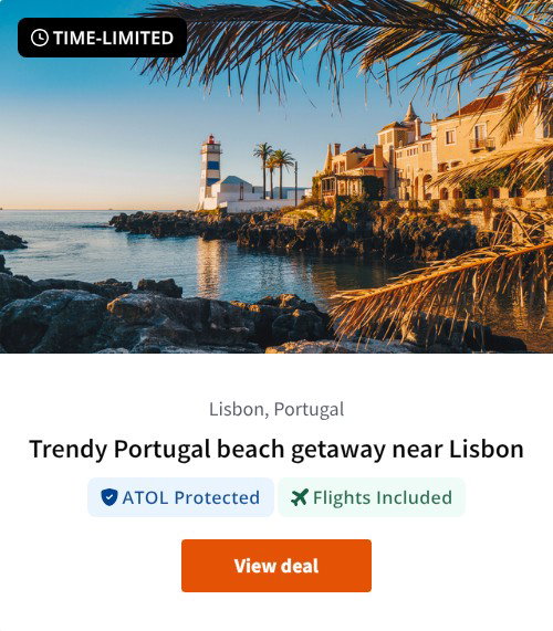 Trendy Portugal beach getaway near Lisbon