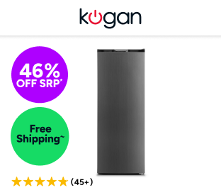 Kogan 161L Upright Frost Free Freezer (Stainless Steel) Product Image
