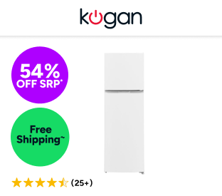 Kogan 247L Top Mount Fridge (White) Product Image