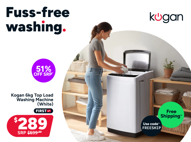Kogan 6kg Top Load Washing Machine (White)