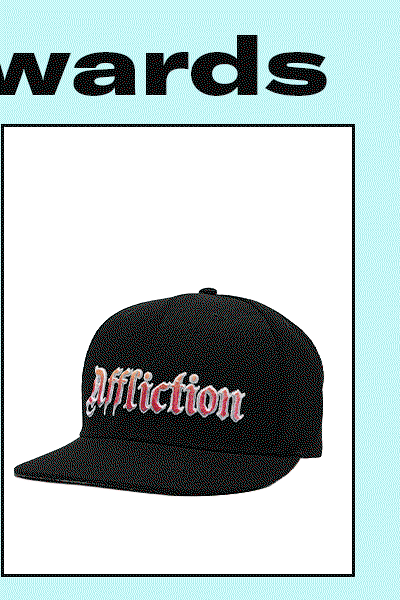 Snag this Affliction flat-brim hat | Download the Zumiez App to earn points and redeem them