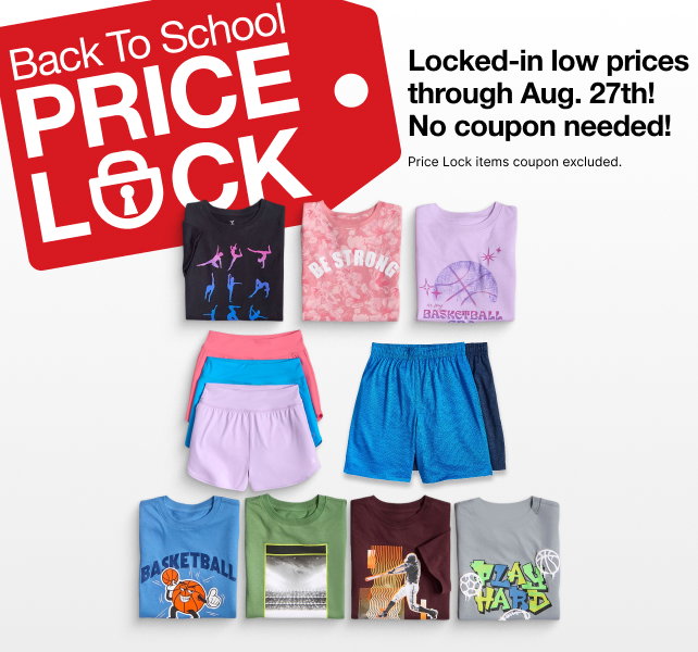 Back To School Price Lock | Locked-in low prices through Aug. 27th | No coupon needed!