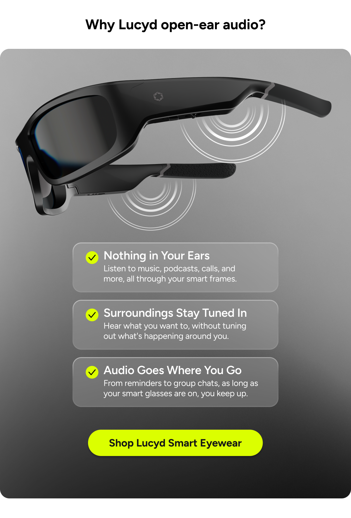 Discover Lucyd Open-Ear Audio