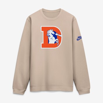 Men's Nike Sand Denver Broncos I-Formation Rewind Club Crew Sweatshirt
